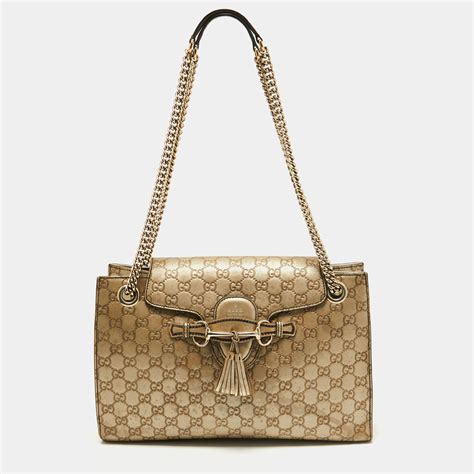 gucci emily large|gucci leather handbags.